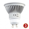 TESLA - LED žárovka GU10, 7W, 230V, 550lm, 25 000h, 3000K teplá bílá, 100° GU100730-4