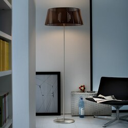 Výprodej vzorku Stojací lampa RIBBON TE matná nikl / černá E27 105W - MOROSINI