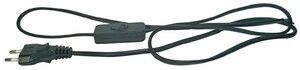 EMOS Flexošňůra 2x0,75mm 2m černá s vypínačem 2402720232