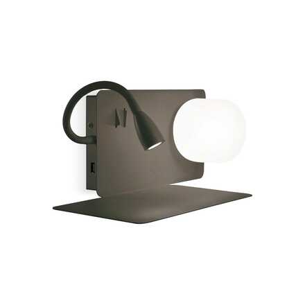 LED Nástěnné svítidlo Ideal Lux Book-1 AP2 nero 174808 G9 1x28W černé levostranné