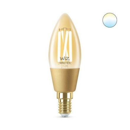 LED Žárovka WiZ Tunable White Filament Amber 8718699787257 E14 C35 4,9-25W 370lm 2000-5000K, stmívatelná