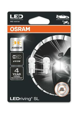 OSRAM LED W5W 2827DYP-02B AMBER 12V 1W W2,1x9,5d 