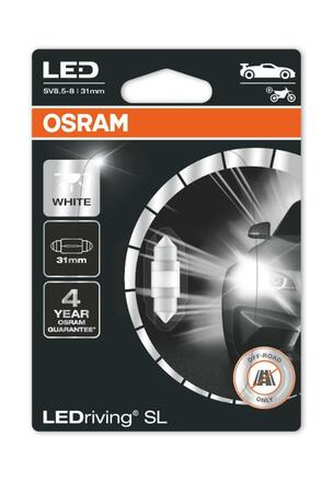 OSRAM LED C5W 6438DWP-01B 6000K 12V 1W SV8,5-8 31mm