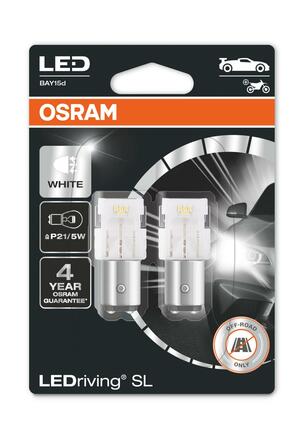 OSRAM LED P21/5W 7528DWP-02B 6000K 12V 2,5/0,5W BAY15d 