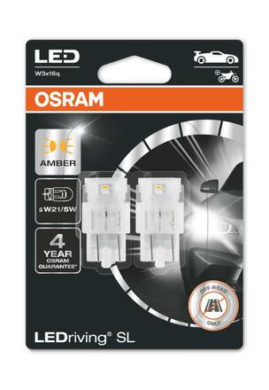 OSRAM LED W21/5W 7515DYP-02B AMBER 12V 1,8W W3x16q