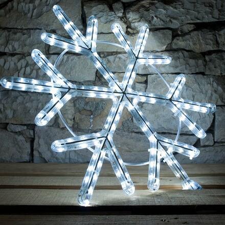 LED světelný motiv - vločka, ledově bílá, pr. 60 cm