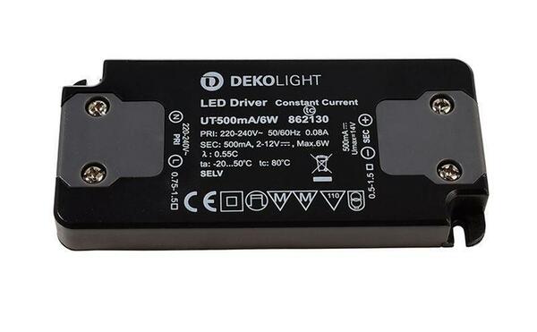 Light Impressions Deko-Light napájení FLAT, trafo 500mA 6W konstantní proud 500 mA IP20 2-12V DC 6,00 W 862130
