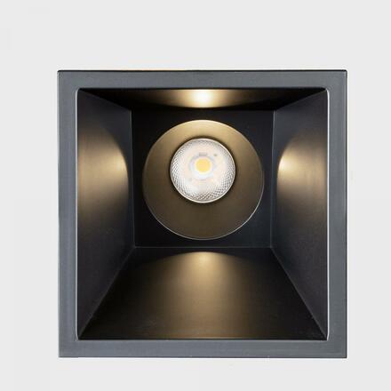 KOHL-Lighting NOON SQ ASYMETRIC zapuštěné svítidlo s rámečkem 93x93 mm černá 38° 5 W  CRI 80 3000K PHASE CUT