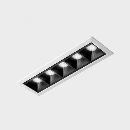 KOHL-Lighting NSES zapuštěné svítidlo s rámečkem 147x45 mm bílá-černá 10 W CRI 90 2700K PUSH