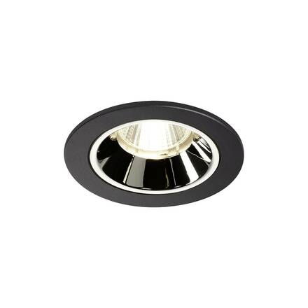 BIG WHITE NUMINOS DL S vnitřní LED zápustné stropní svítidlo černá/chrom 4000 K 40° včetně listových pružin 1003822