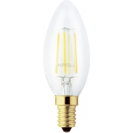 NASLI plnospekrální LED žárovka svíčková 4W E14 6000K 230V Ra91