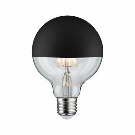 PAULMANN LED Globe 6,5 W E27 zrcadlový svrchlík černá mat teplá bílá stmívatelné 286.76