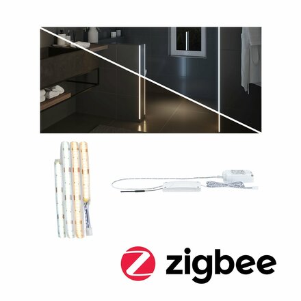 PAULMANN LumiTiles LED pásek Smart Home Zigbee Full-Line COB Slim 1m IP44 3W 544LEDs/m měnitelná bílá 7VA
