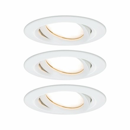 PAULMANN Vestavné svítidlo LED Nova Plus kruhové 3x6,8W bílá mat výklopné stmívatelné 936.82 P 93682
