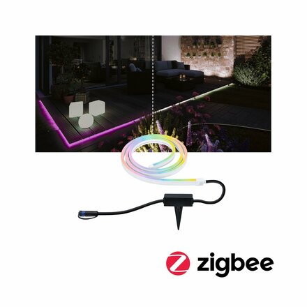 PAULMANN Plug & Shine LED pásek Smart Home Zigbee Smooth IP67 RGBW 11W bílá