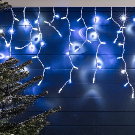 LED interiérové světelné krápníky - 2,5x0,45m, studená bílá, 90 diod