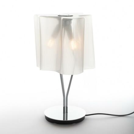 Artemide Logico Mini stolní lampa - Difuzor hedvábí, chromová struktura 0700120A