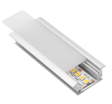 CENTURY AL PROFIL pro LED pásek 10mm plochý opálový kryt 27x11mm IP20 délka 2m CEN KPRCA-2711