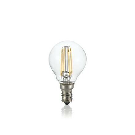 LED Filamentová žárovka Ideal Lux Sfera Trasparente 271620 E14 4W 430lm 3000K CRI90 čirá nestmívatelná