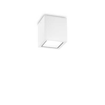 Venkovní stropní přisazené svítidlo Ideal Lux TECHO PL1 SMALL NERO 251578 GU10 1x20W IP54 9cm černé
