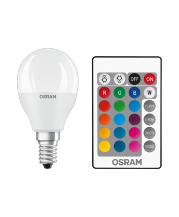 OSRAM LED STAR+ CL P RGBW FR 40 stmívatelné ovladačem 5,5W/827 E14