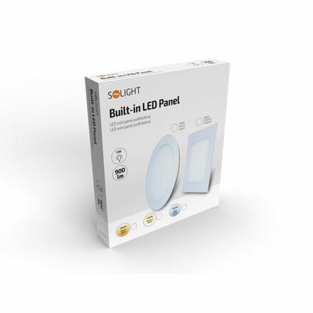 Solight LED mini panel, podhledový, 12W, 900lm, 4000K, tenký, čtvercový, bílý WD108
