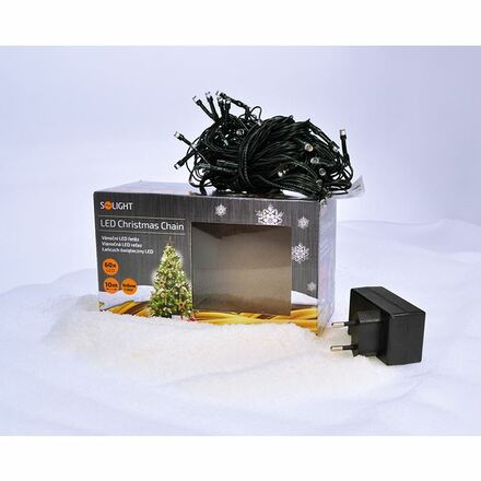 Solight LED venkovní vánoční řetěz, 400 LED, 20m, přívod 5m, 8 funkcí, IP44, teplá bílá 1V07-WW