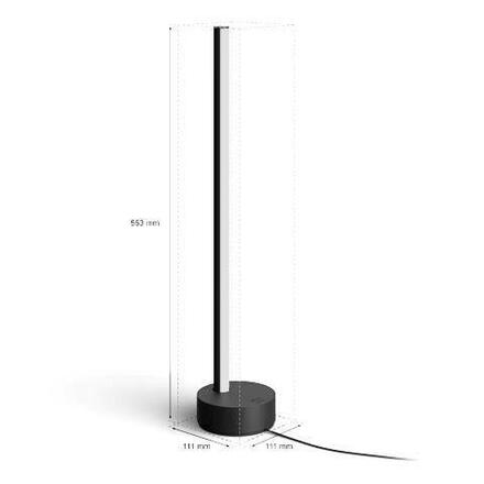 Philips HUE WACA Gradient Signe stolní LED lampa 11,8W 1040lm 2000-6500K RGB IP20, černá
