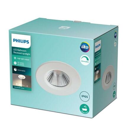 LED Zapuštěné bodové svítidlo Philips DIVE SL261 8718699755720 5,5W 350lm 2700K IP65 bílé stmívatelné