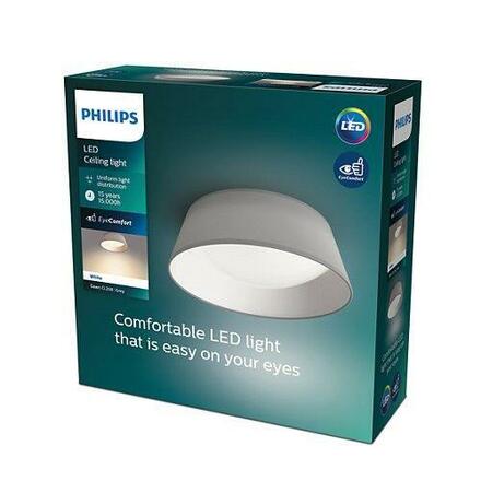 LED Stropní přisazené svítidlo Philips DAWN CL258 8718699777371 14W 1100lm 3000K IP20 34cm šedé