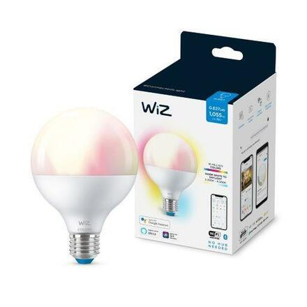 LED Žárovka WiZ Colors Globe 8718699786359 E27 G95 11-75W 1055lm 2200-6500K, RGB 16 mil. barev, stmívatelná