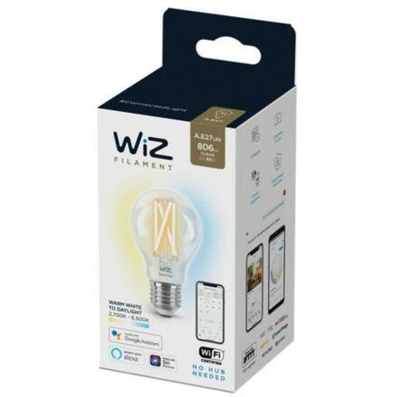 LED Žárovka WiZ Tunable White Filament 8718699787158 E27 A60 6,7-60W 806lm 2700-6500K, stmívatelná