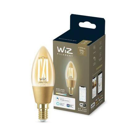LED Žárovka WiZ Tunable White Filament Amber 8718699787257 E14 C35 4,9-25W 370lm 2000-5000K, stmívatelná