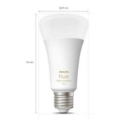 Hue Bluetooth LED White Ambiance žárovka Philips 8719514288195 E27 A67 13W 1521lm 2200-6500K stmívatelná