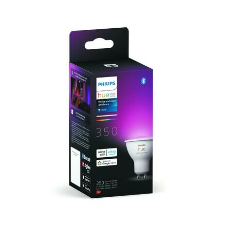 Hue Bluetooth LED White and Color Ambiance žárovka Philips 8719514339880 GU10 4,3W 350lm 2000K-6500K RGB stmívatelná