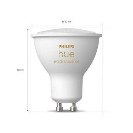 Hue Bluetooth LED White Ambiance set 3ks žárovek Philips 8719514342804 GU10 4,3W 350lm 2200-6500K stmívatelné