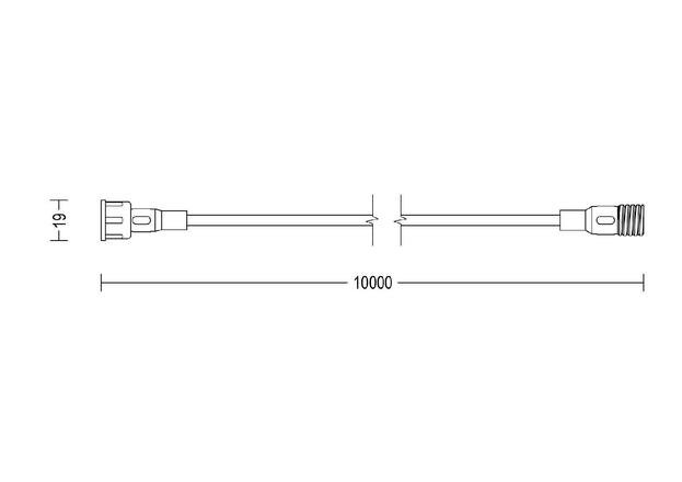 Philips GardenLink prodlužovací kabel 10m IP67, černé