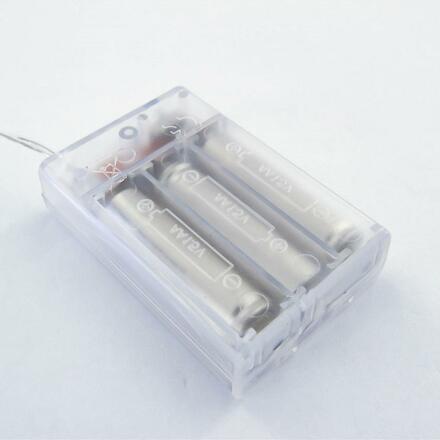 DecoLED LED světelný řetěz na baterie - kovová srdce styl vintage, ledově bílá, 10 diod, 2,8m