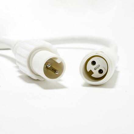 DecoLED LED světelný řetěz, 100m, teple bílá s FLASH, 2000 diod, bílý kabel, IP67 SKFX0102W