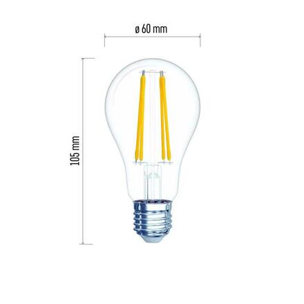 EMOS LED žárovka Filament A60 A++ 8W E27 teplá bílá 1525283240