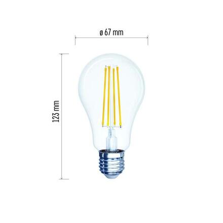 EMOS LED žárovka Filament A67 11W E27 teplá bílá Z74284