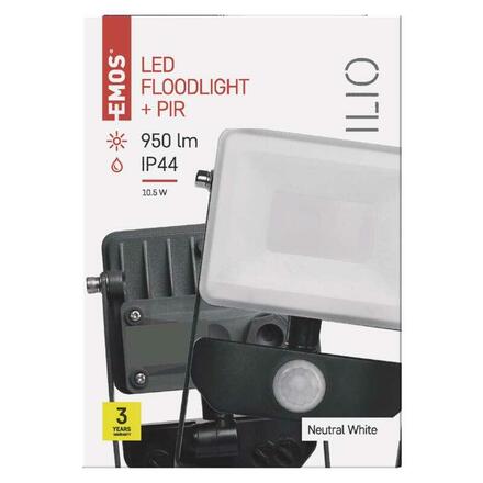 EMOS LED reflektor ILIO s pohybovým čidlem, 10W ZS2910