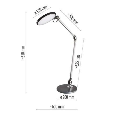 EMOS LED stolní lampa KAREN, černá Z7615