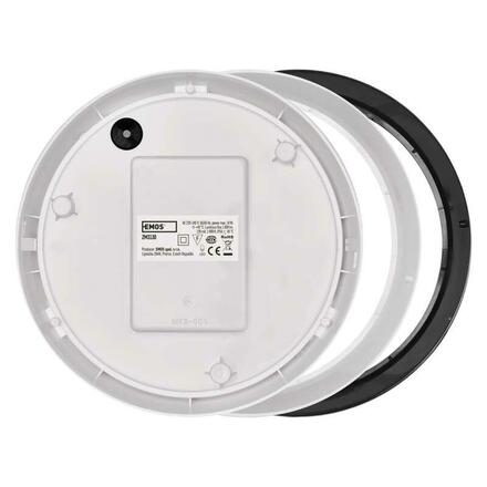 EMOS LED přisazené svítidlo, kruh černá/bílá 14W teplá bílá 1539071140