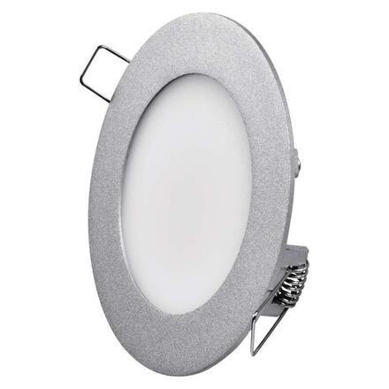 EMOS LED panel 120mm, kruhový vestavný stříbrný, 6W neutr. bílá 1540120670