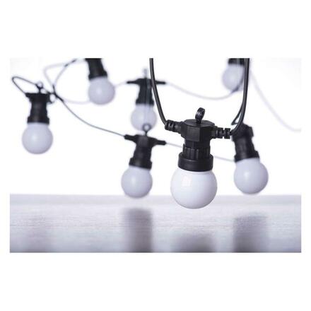 EMOS LED světelný řetěz – 10x párty žárovky mléčné, 5 m, venkovní i vnitřní, teplá bílá DCPW01
