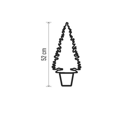 EMOS LED vánoční stromek zasněžený, 52 cm, 3x AA, vnitřní, teplá bílá, časovač DCTW04