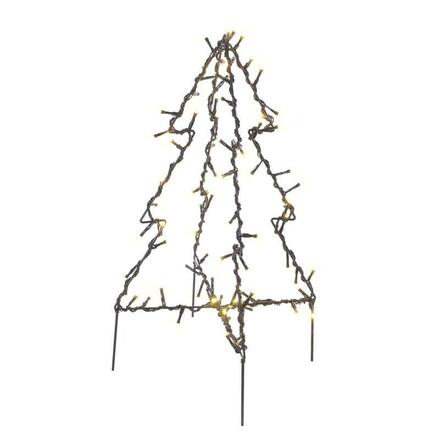 EMOS LED vánoční stromek kovový, 50 cm, venkovní i vnitřní, teplá bílá DCZW05