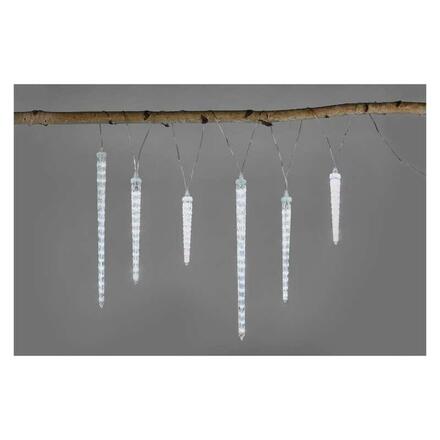 EMOS LED vánoční girlanda - rampouchy, 6 ks, 3,6 m, venkovní i vnitřní, studená bílá DCPC06
