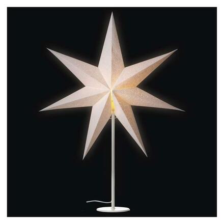 EMOS Svícen na žárovku E14 s papírovou hvězdou bílý, 67x45 cm, vnitřní DCAZ06
